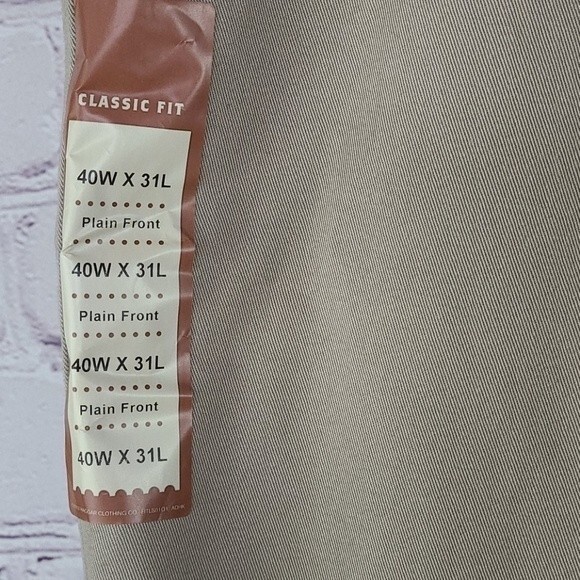 Haggar Classic Fit Comfort Waist Khaki Pants - Picture 7 of 12